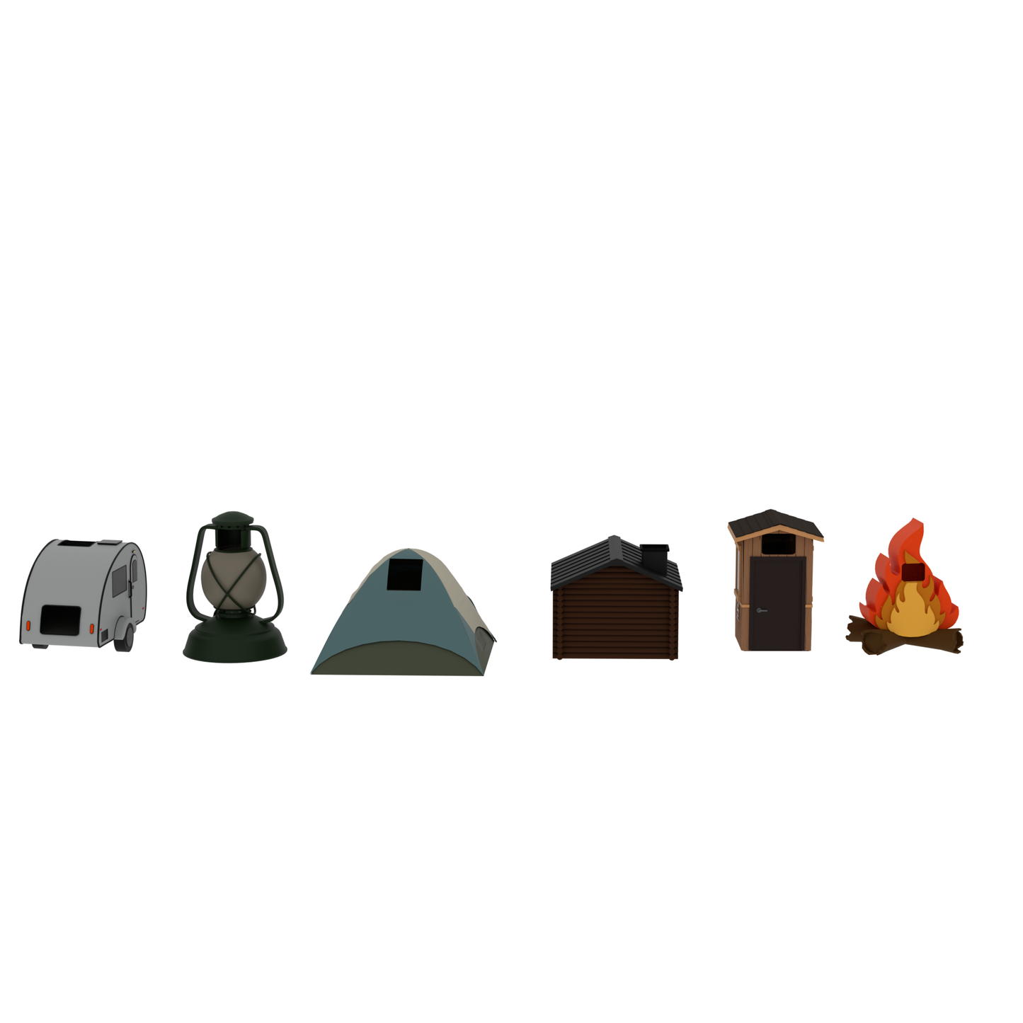 Camping-Themed Dice Towers