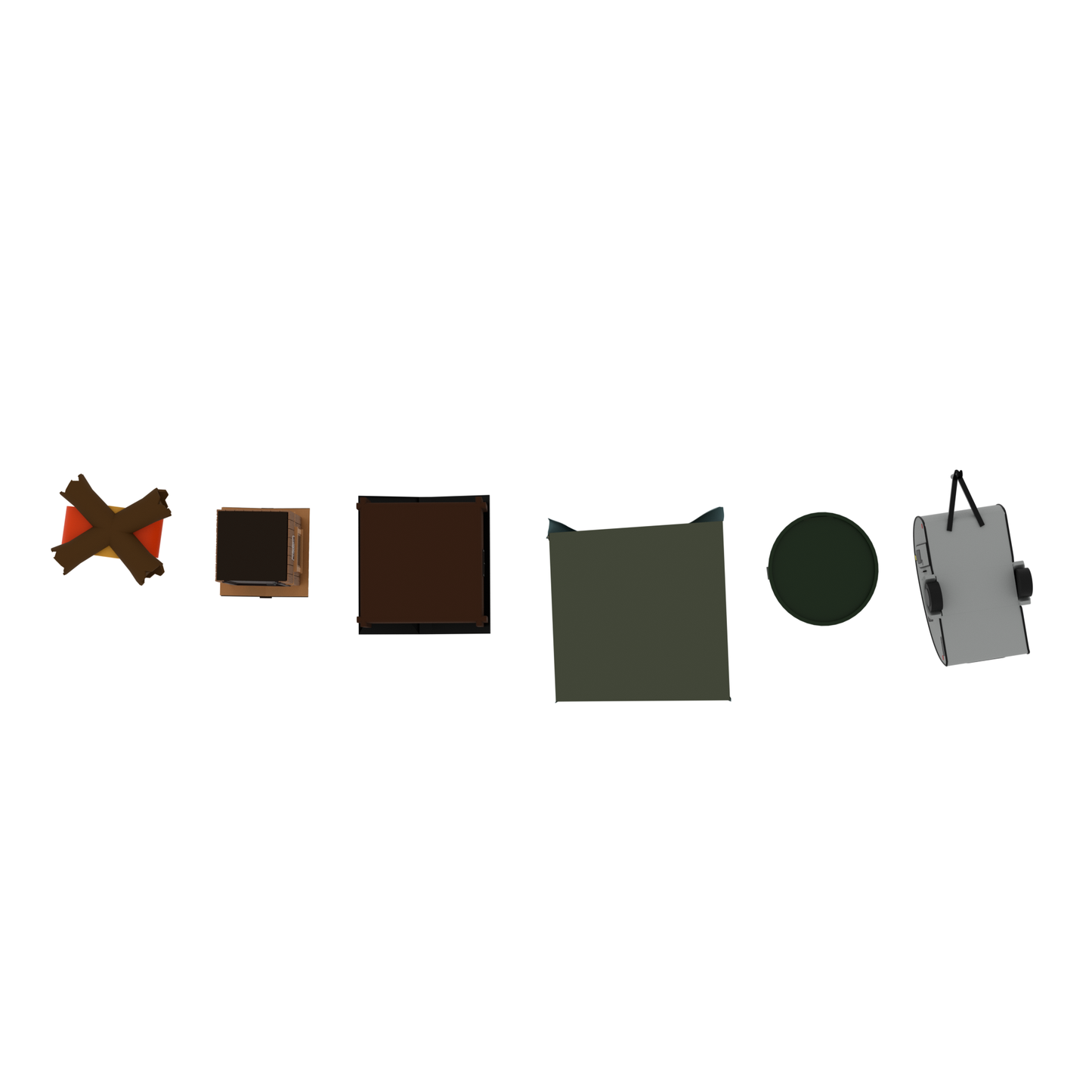 Camping-Themed Dice Towers