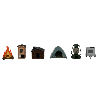 Camping-Themed Dice Towers