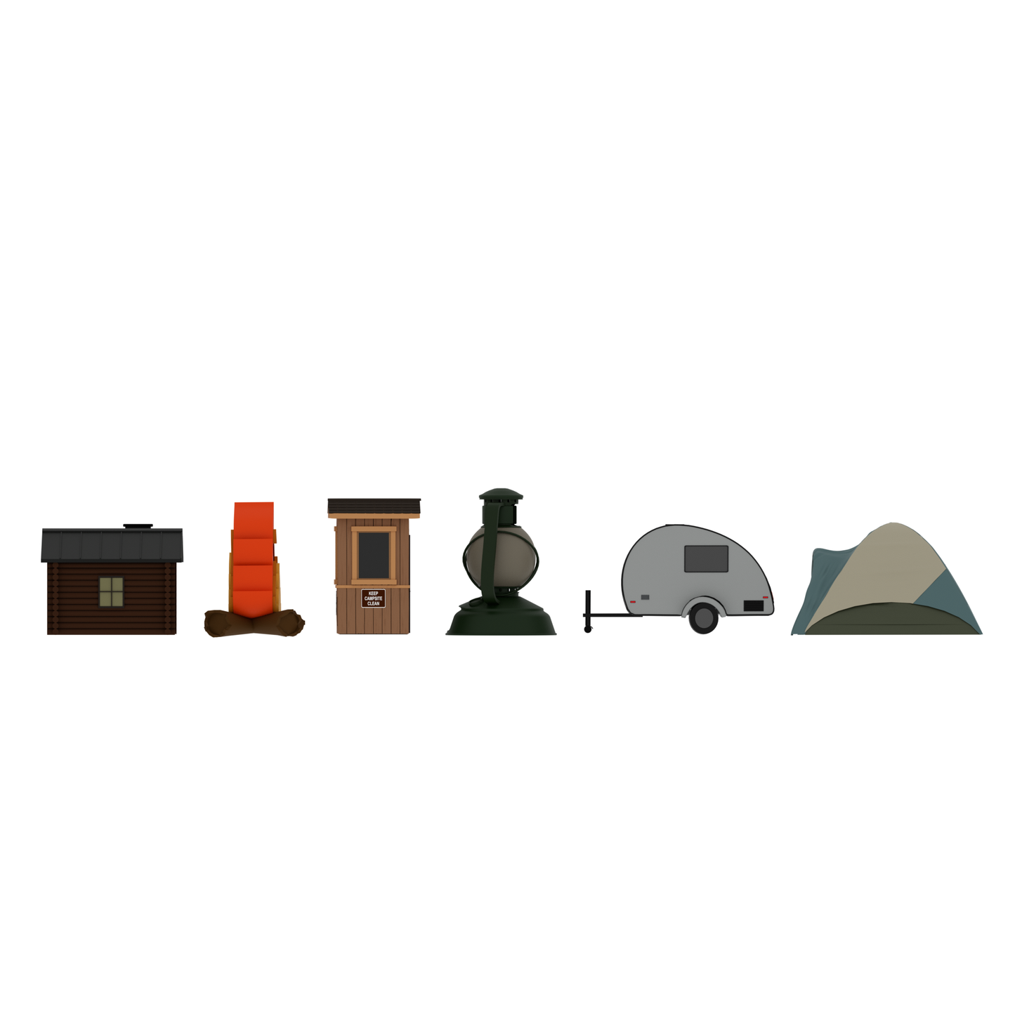 Camping-Themed Dice Towers
