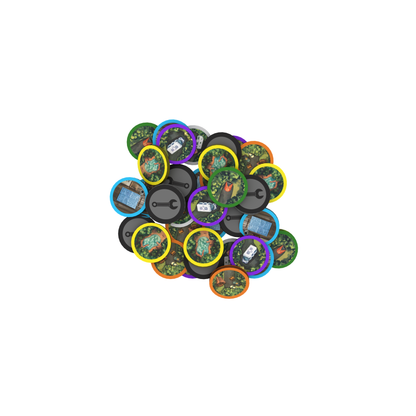 Camping Season: Deluxe Wooden Token Pack (included in the Deluxe Edition)